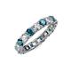 4 - Laida 3.40 mm London Blue Topaz and Lab Grown Diamond Eternity Band 
