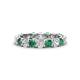 1 - Laida 3.40 mm Lab Created Alexandrite and Lab Grown Diamond Eternity Band 