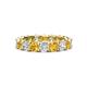1 - Laida 3.80 mm Citrine and Lab Grown Diamond Eternity Band 