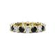 1 - Laida 3.80 mm Black Diamond and White Lab Grown Diamond Eternity Band 