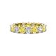 1 - Laida 3.80 mm Yellow Sapphire and Lab Grown Diamond Eternity Band 