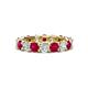 1 - Laida 3.80 mm Ruby and Lab Grown Diamond Eternity Band 