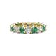 1 - Laida 3.80 mm Lab Grown Diamond and Lab Created Alexandrite Eternity Band 