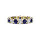 1 - Laida 3.80 mm Blue Sapphire and Lab Grown Diamond Eternity Band 