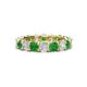 1 - Laida 3.80 mm Green Garnet and Lab Grown Diamond Eternity Band 