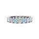 1 - Laida 3.80 mm Aquamarine and Lab Grown Diamond Eternity Band 