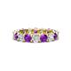 1 - Laida 3.80 mm Amethyst and Lab Grown Diamond Eternity Band 