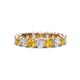 1 - Laida 3.80 mm Citrine and Lab Grown Diamond Eternity Band 