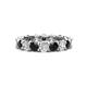 1 - Laida 3.80 mm Black Diamond and White Lab Grown Diamond Eternity Band 