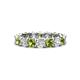 1 - Laida 3.80 mm Peridot and Lab Grown Diamond Eternity Band 