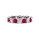 1 - Laida 3.80 mm Ruby and Lab Grown Diamond Eternity Band 