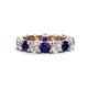 1 - Laida 4.00 mm Blue Sapphire and Lab Grown Diamond Eternity Band 