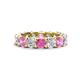 1 - Laida 4.00 mm Pink Sapphire and Lab Grown Diamond Eternity Band 