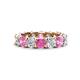 1 - Laida 4.00 mm Pink Sapphire and Lab Grown Diamond Eternity Band 