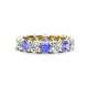 1 - Laida 4.00 mm Tanzanite and Lab Grown Diamond Eternity Band 