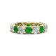 1 - Laida 4.00 mm Green Garnet and Lab Grown Diamond Eternity Band 