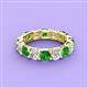 3 - Laida 4.00 mm Green Garnet and Lab Grown Diamond Eternity Band 