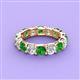 3 - Laida 4.00 mm Green Garnet and Lab Grown Diamond Eternity Band 