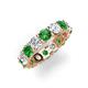 4 - Laida 4.00 mm Green Garnet and Lab Grown Diamond Eternity Band 