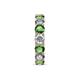 6 - Laida 4.00 mm Green Garnet and Lab Grown Diamond Eternity Band 