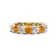 1 - Laida 4.00 mm Citrine and Lab Grown Diamond Eternity Band 