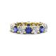 1 - Laida 4.00 mm Iolite and Lab Grown Diamond Eternity Band 