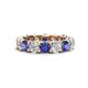 1 - Laida 4.00 mm Iolite and Lab Grown Diamond Eternity Band 
