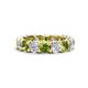 1 - Laida 4.00 mm Peridot and Lab Grown Diamond Eternity Band 