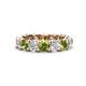 1 - Laida 4.00 mm Peridot and Lab Grown Diamond Eternity Band 