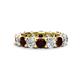 1 - Laida 4.00 mm Red Garnet and Lab Grown Diamond Eternity Band 