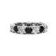 1 - Laida 4.00 mm Black Diamond and Lab Grown Diamond Eternity Band 