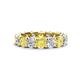 1 - Laida 4.00 mm Yellow Sapphire and Lab Grown Diamond Eternity Band 