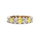 1 - Laida 4.00 mm Yellow Sapphire and Lab Grown Diamond Eternity Band 