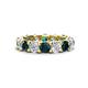 1 - Laida 4.00 mm London Blue Topaz and Lab Grown Diamond Eternity Band 