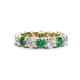 1 - Laida 4.00 mm Created Alexandrite and Lab Grown Diamond Eternity Band 