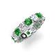 4 - Laida 4.00 mm Green Garnet and Lab Grown Diamond Eternity Band 