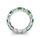 5 - Laida 4.00 mm Green Garnet and Lab Grown Diamond Eternity Band 
