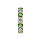 6 - Laida 4.00 mm Green Garnet and Lab Grown Diamond Eternity Band 