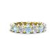 1 - Laida 4.00 mm Aquamarine and Lab Grown Diamond Eternity Band 