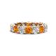 1 - Laida 4.00 mm Citrine and Lab Grown Diamond Eternity Band 