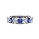 1 - Laida 4.00 mm Iolite and Lab Grown Diamond Eternity Band 