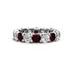 1 - Laida 4.00 mm Red Garnet and Lab Grown Diamond Eternity Band 