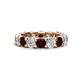 1 - Laida 4.00 mm Red Garnet and Lab Grown Diamond Eternity Band 