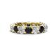 1 - Laida 4.00 mm Black Diamond and Lab Grown Diamond Eternity Band 
