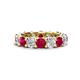 1 - Laida 4.00 mm Ruby and Lab Grown Diamond Eternity Band 