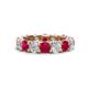 1 - Laida 4.00 mm Ruby and Lab Grown Diamond Eternity Band 