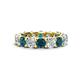 1 - Laida 4.00 mm Blue Diamond and Lab Grown Diamond Eternity Band 