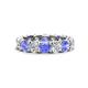 1 - Laida 4.00 mm Tanzanite and Lab Grown Diamond Eternity Band 