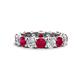 1 - Laida 4.00 mm Ruby and Lab Grown Diamond Eternity Band 