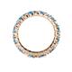 5 - Joyce 3.40 mm Blue Topaz and Diamond Eternity Band 